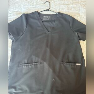 FIGS Black Casma Scrub Top
